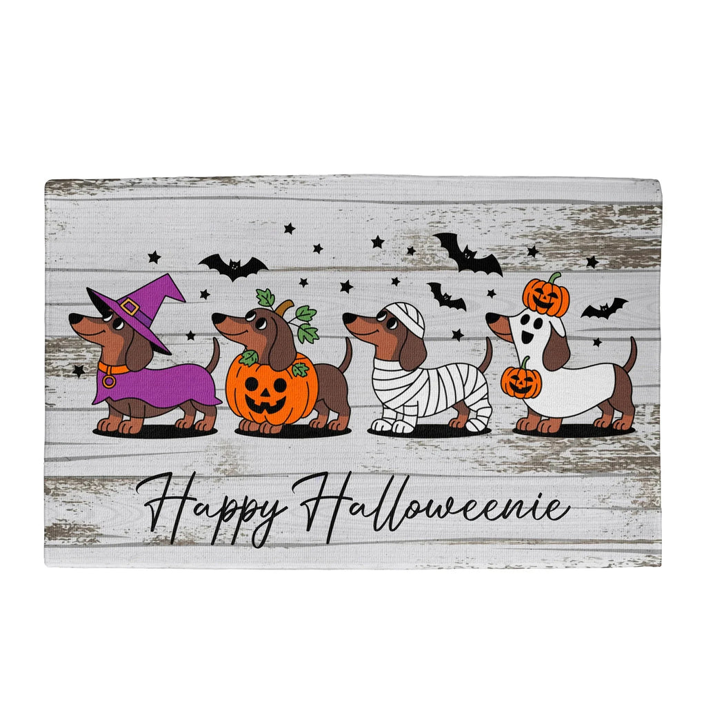Happy Halloweenie Dachshund Doormat – Cute Halloween Dog Mat Décor