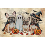 French Bulldog Halloween Doormat – Cute Spooky Dogs Welcome Mat – Funny Fall Décor for Dog Lovers