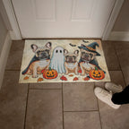 French Bulldog Halloween Doormat – Cute Spooky Dogs Welcome Mat – Funny Fall Décor for Dog Lovers
