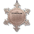Inspirational Father-In-Law Snowflake Ornament, Behind you, all your Memories, Before you, all your Dreams - Birthday, Christmas Holiday Gifts