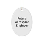 Inspirational Future Aerospace Engineer Oval Christmas Tree Ornament Gifts