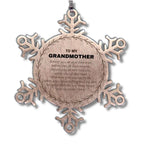 Inspirational Grandmother Snowflake Ornament - Behind you, all your Memories, Before you, all your Dreams - Birthday, Christmas Holiday Gifts