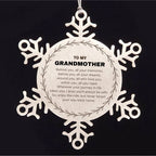 Inspirational Grandmother Snowflake Ornament - Behind you, all your Memories, Before you, all your Dreams - Birthday, Christmas Holiday Gifts