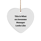 Inspirational Manager Gifts from Friends, Heart Ornament for Awesome Boss on Christmas