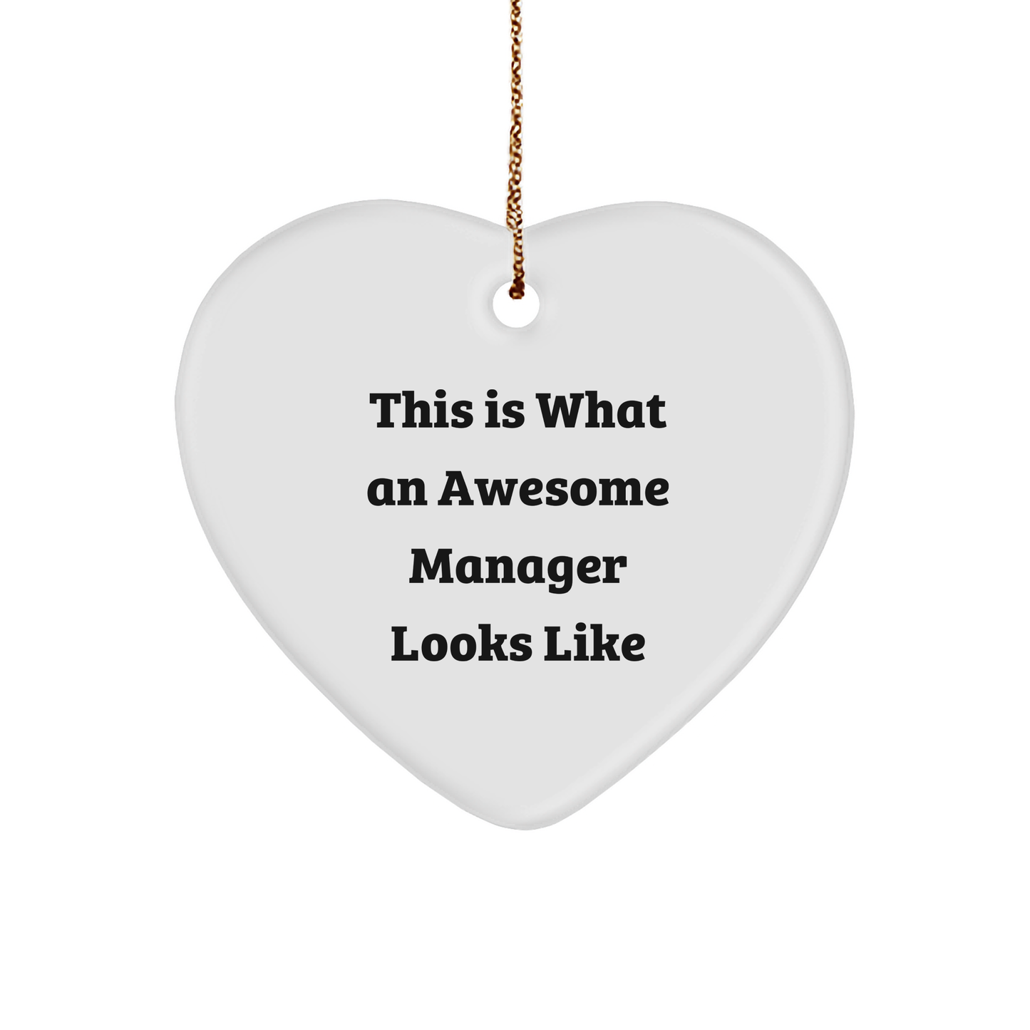 Inspirational Manager Gifts from Friends, Heart Ornament for Awesome Boss on Christmas