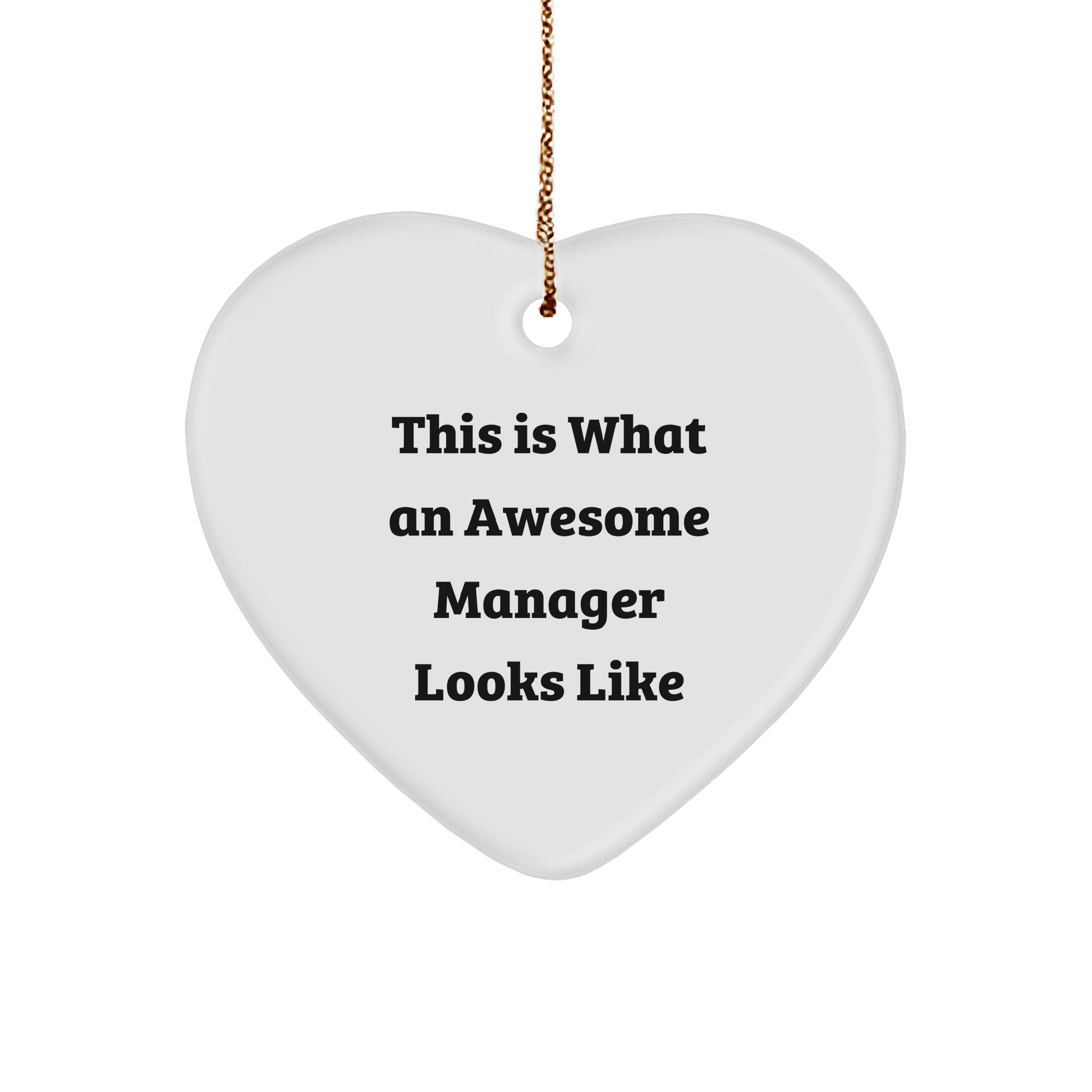 Inspirational Manager Gifts from Friends, Heart Ornament for Awesome Boss on Christmas