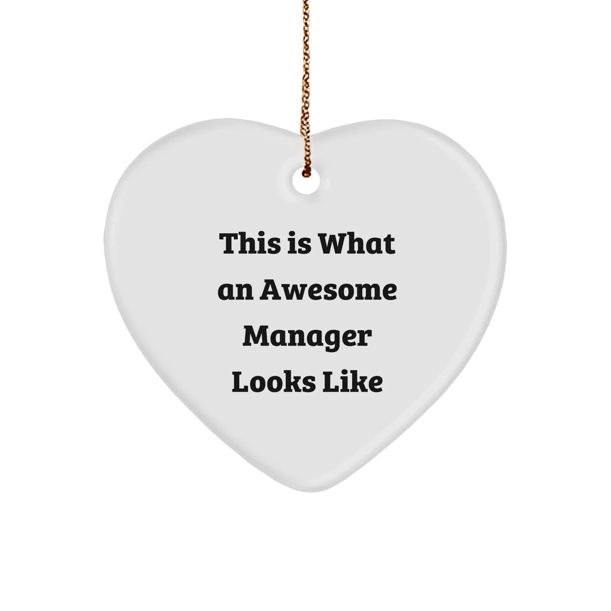 Inspirational Manager Gifts from Friends, Heart Ornament for Awesome Boss on Christmas