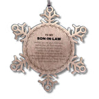 Inspirational Son-in-law Snowflake Ornament - Behind you, all your Memories, Before you, all your Dreams - Birthday, Christmas Holiday Gifts