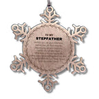 Inspirational Stepfather Snowflake Ornament - Behind you, all your Memories, Before you, all your Dreams - Birthday, Christmas Holiday Gifts