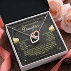 Daughter Gift for Birthday, Christmas, Graduation - Proud of You - Beautiful Reflection - Interlocking Hearts Necklace