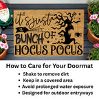 t’s Just a Bunch of Hocus Pocus Coir Doormat – Witchy Halloween Front Porch Decor | Funny Spooky Welcome Mat | Rustic Autumn Entry Rug