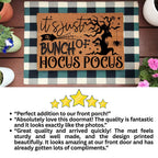 t’s Just a Bunch of Hocus Pocus Coir Doormat – Witchy Halloween Front Porch Decor | Funny Spooky Welcome Mat | Rustic Autumn Entry Rug