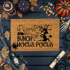 t’s Just a Bunch of Hocus Pocus Coir Doormat – Witchy Halloween Front Porch Decor | Funny Spooky Welcome Mat | Rustic Autumn Entry Rug