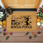 t’s Just a Bunch of Hocus Pocus Coir Doormat – Witchy Halloween Front Porch Decor | Funny Spooky Welcome Mat | Rustic Autumn Entry Rug