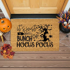t’s Just a Bunch of Hocus Pocus Coir Doormat – Witchy Halloween Front Porch Decor | Funny Spooky Welcome Mat | Rustic Autumn Entry Rug