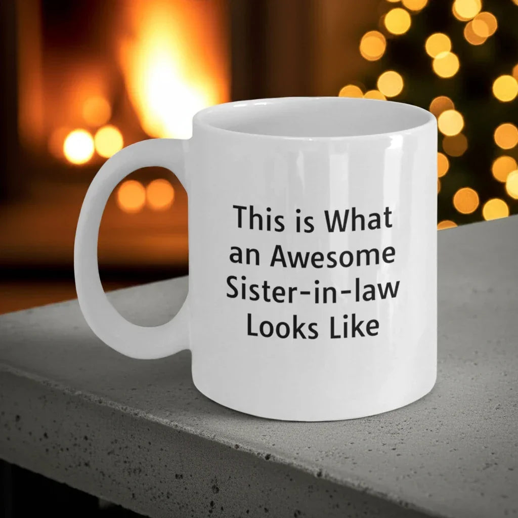 Funny Sister-in-law White Coffee Mug with Inspirational Quote, Birthday Unique Gifts