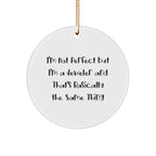 Jeweler Gifts for Friends, Funny Circle Ornament, 'I'm Not Perfect But I'm A Jeweler' Quote, Christmas Unique Gifts from Family