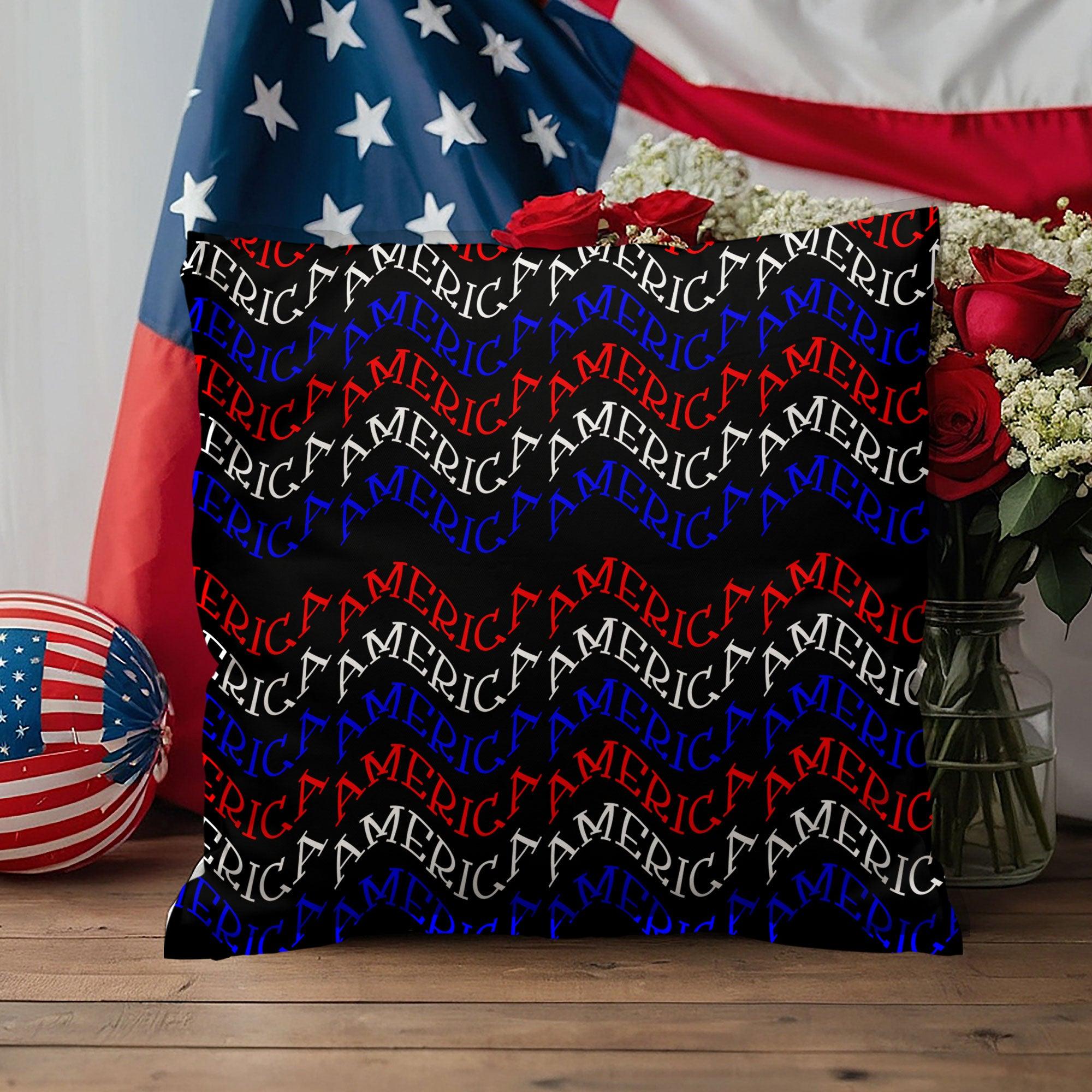 America Patriotic Home Decor Indoor-Outdoor Polyester Printed Pillow - Mallard Moon Gift Shop