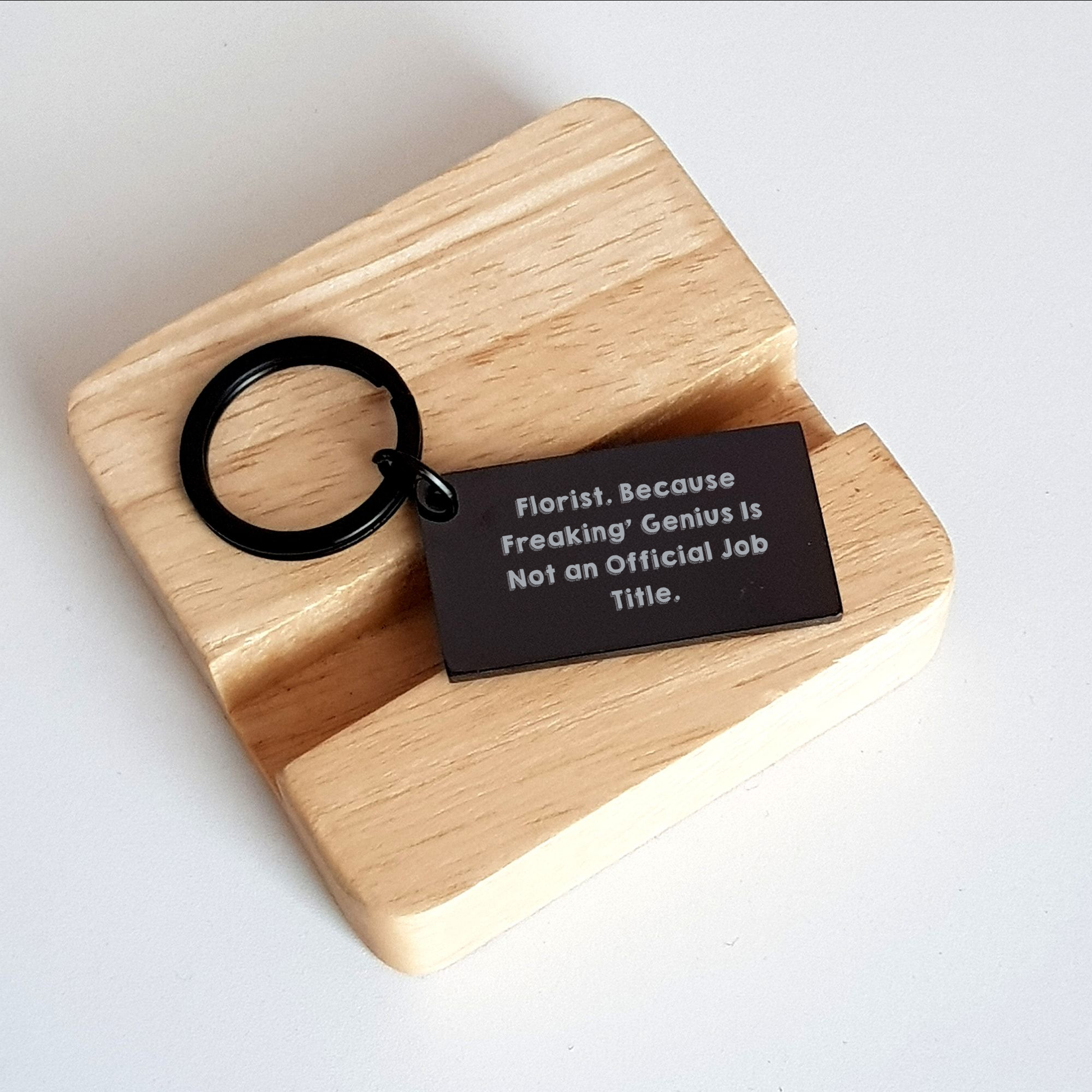 Florist Keychain Gifts from Men to Florist Friends Funny Inspirational Quote - Image 2