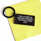 Funny Aircraft Mechanic Gifts, Keychain for Dad, 'This Is What An Awesome Aircraft Mechanic Looks Like' Quote, Gifts from Family, Gifts for Aircraft Mechanic