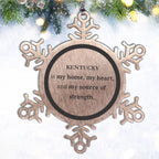 Kentucky is my home Gifts, Lovely Kentucky Birthday Christmas Snowflake Ornament For People from Kentucky, Men, Women, Friends