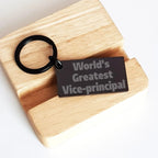 Joyful Stainless Steel Vice Principal Keychain With Quote Perfect Gift