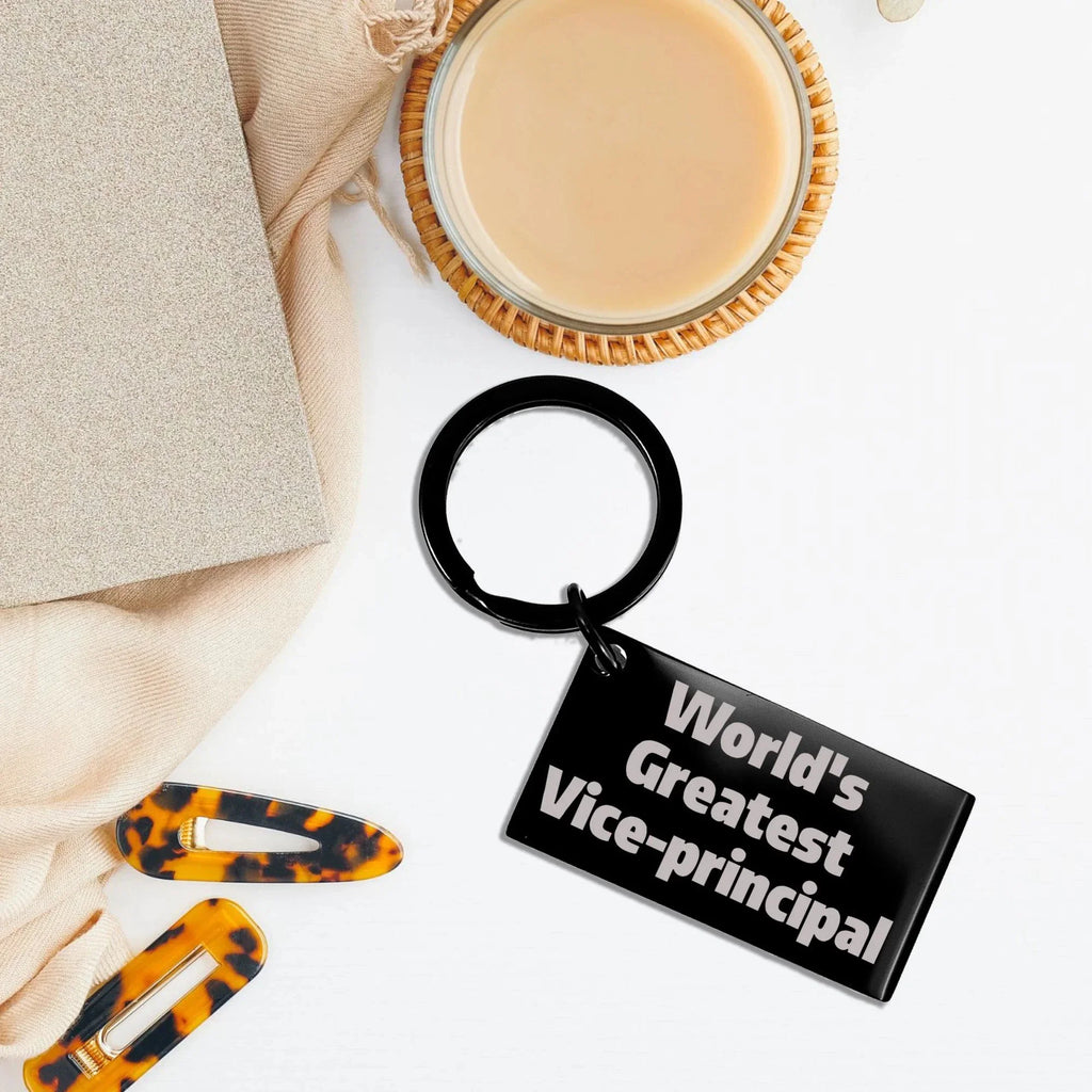 Joyful Stainless Steel Vice Principal Keychain With Quote Perfect Gift