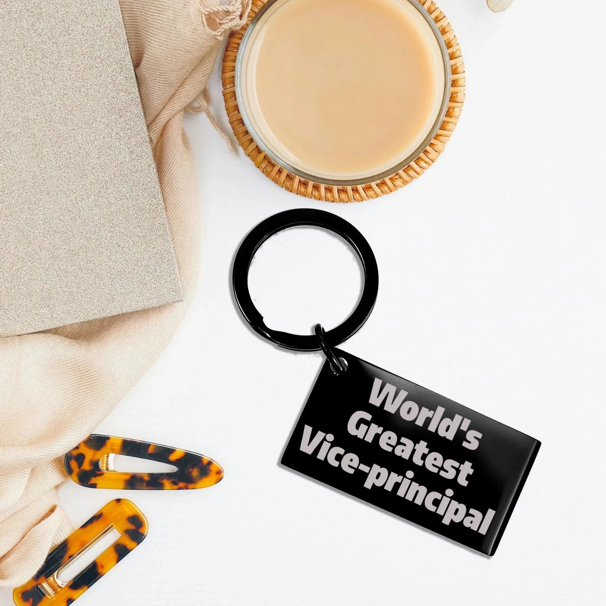 Joyful Stainless Steel Vice Principal Keychain With Quote Perfect Gift