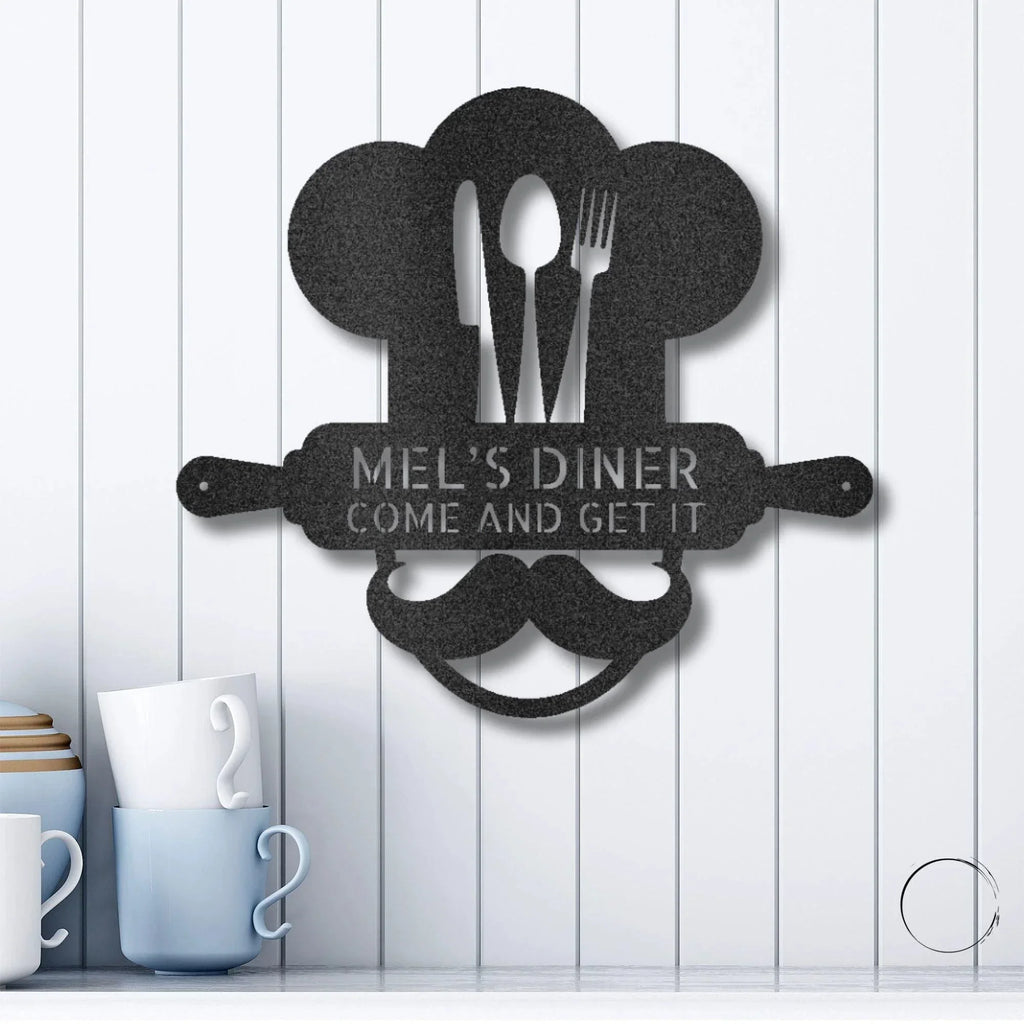 Personalized Diner Metal Wall Art: Where Every Meal is Your Signature Dish