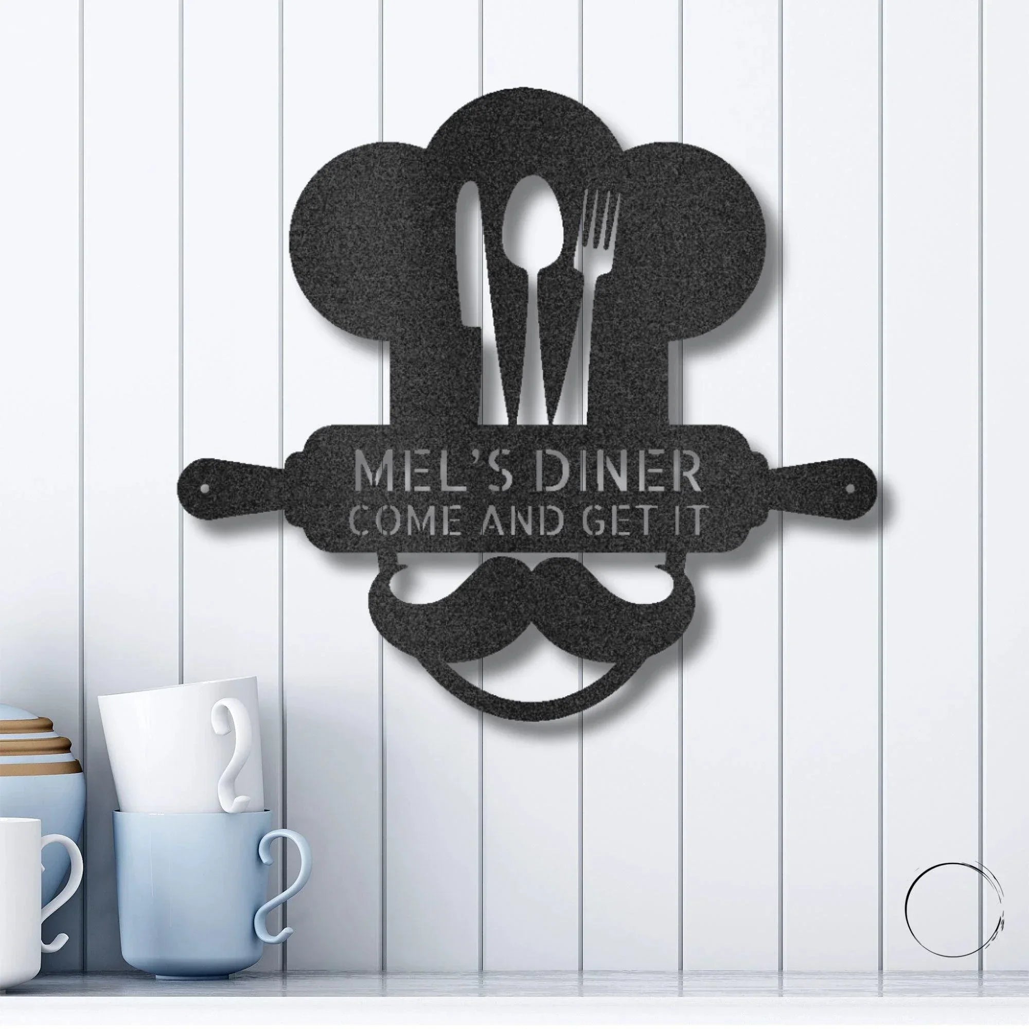 Personalized Diner Metal Wall Art: Where Every Meal is Your Signature Dish