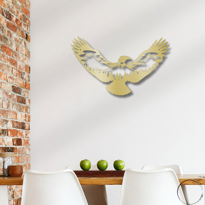 Eagle Scene Metal Art - Mallard Moon Gift Shop