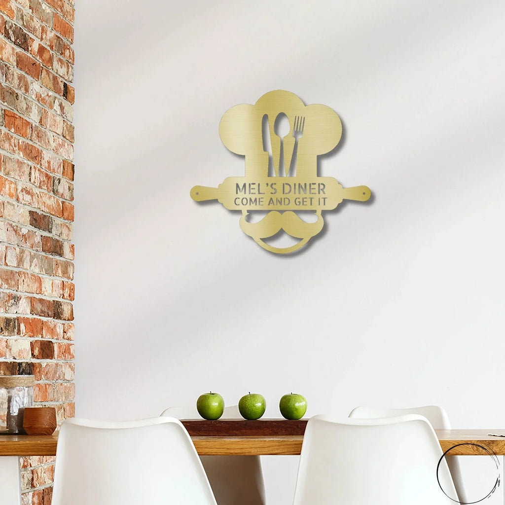 Personalized Diner Metal Wall Art: Where Every Meal is Your Signature Dish
