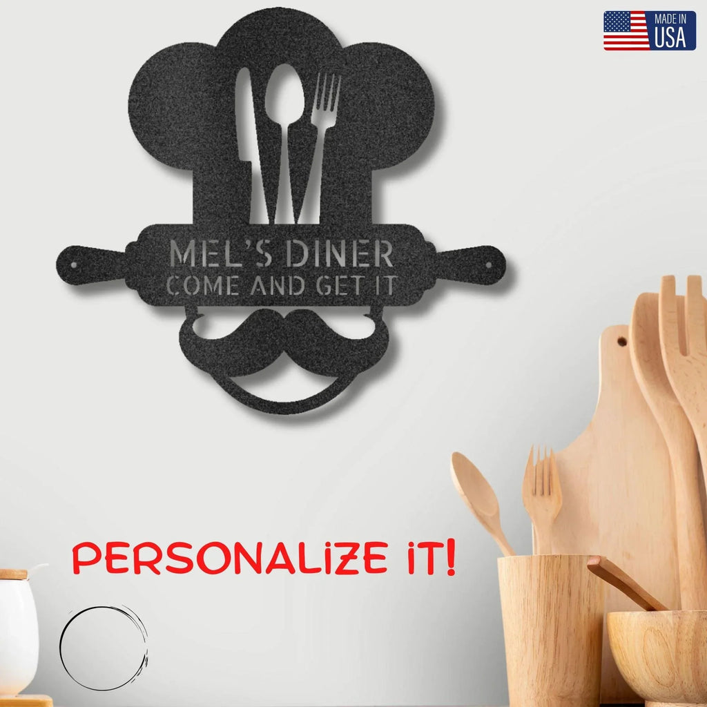 Personalized Diner Metal Wall Art: Where Every Meal is Your Signature Dish