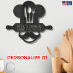 Personalized Diner Metal Wall Art: Where Every Meal is Your Signature Dish