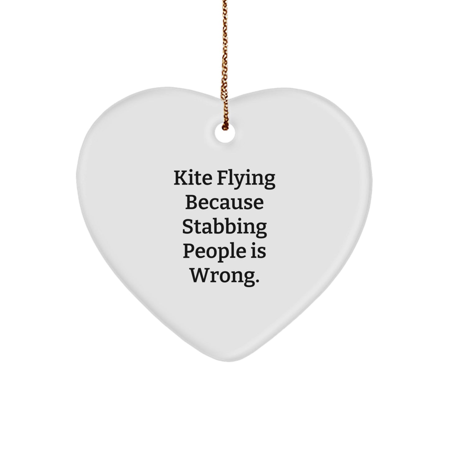 Kite Flying Funny Heart Ornament, Gifts from Friends for Kite Flying Lovers, Unique Christmas Unique Gifts