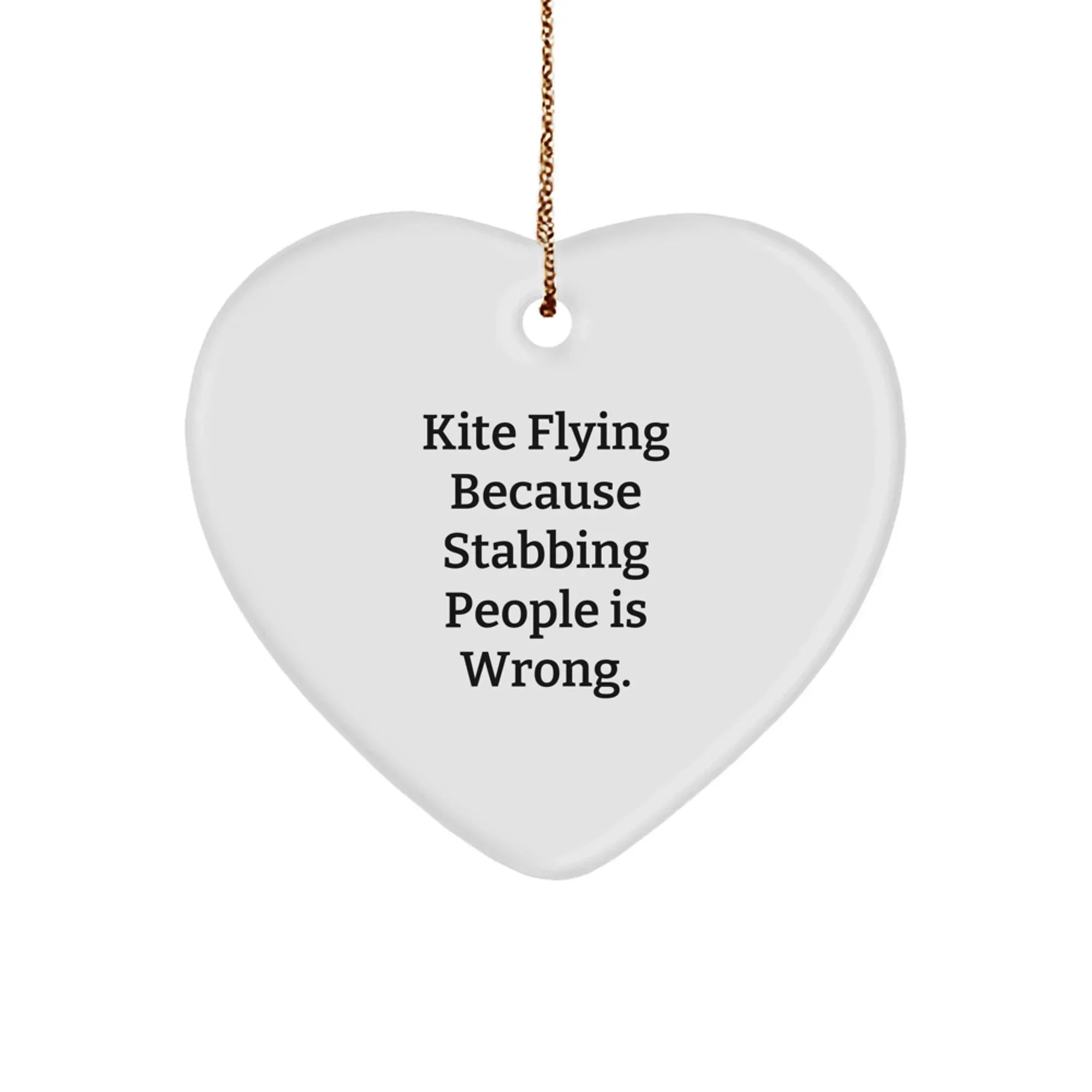 Kite Flying Funny Heart Ornament, Gifts from Friends for Kite Flying Lovers, Unique Christmas Unique Gifts