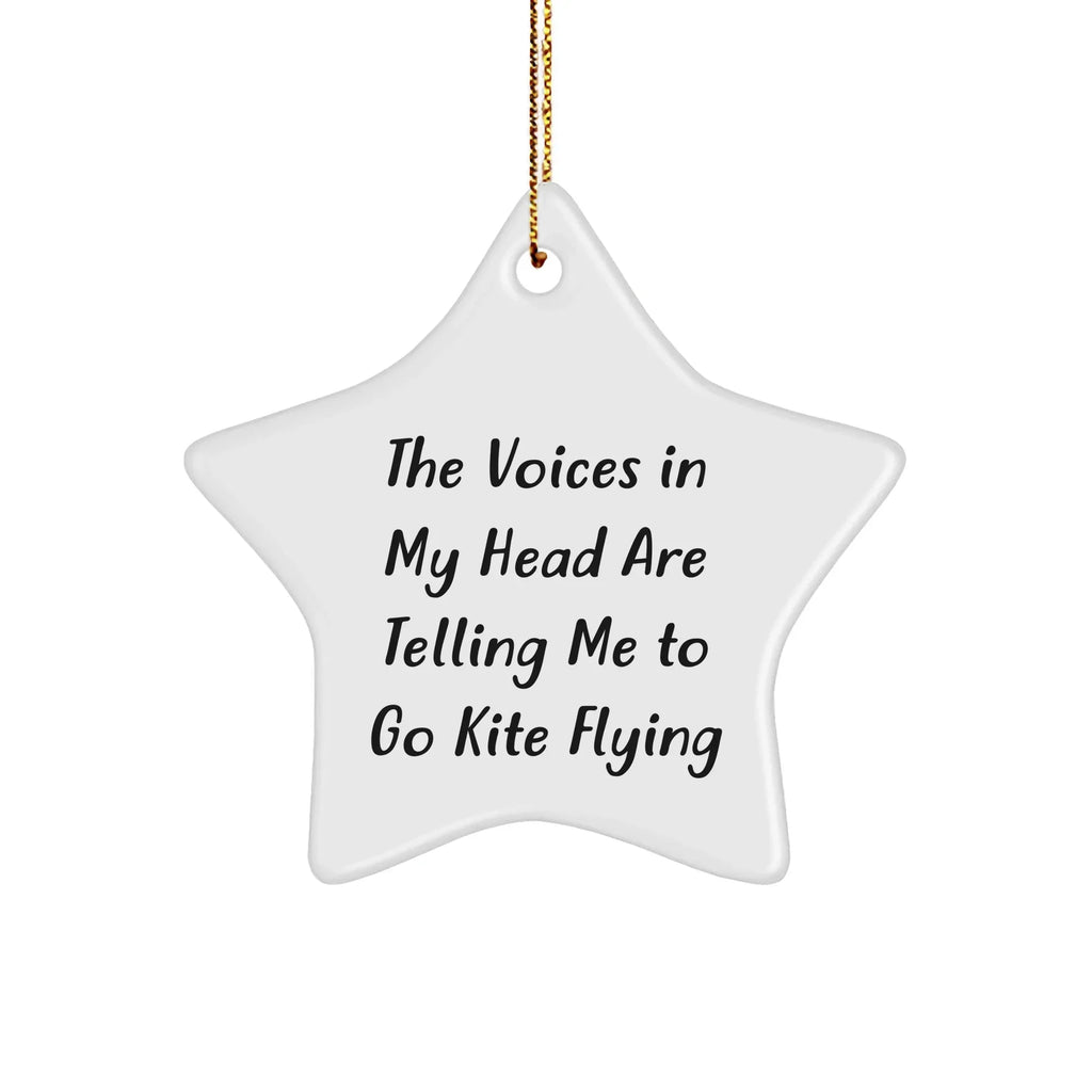 Kite Flying Gifts for Friends - Funny Star Ornament with Inspirational Quote, Gifts from Women for Men, Unique Christmas Unique Gifts