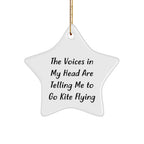 Kite Flying Gifts for Friends - Funny Star Ornament with Inspirational Quote, Gifts from Women for Men, Unique Christmas Unique Gifts