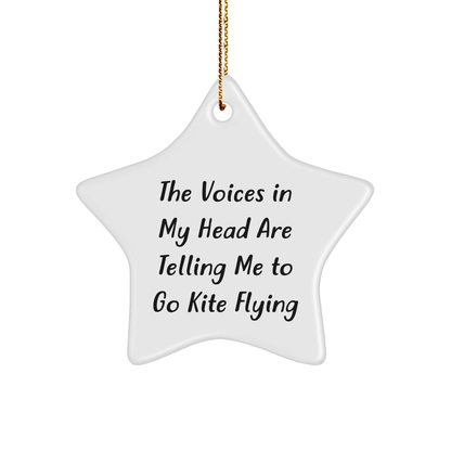 Kite Flying Gifts for Friends - Funny Star Ornament with Inspirational Quote, Gifts from Women for Men, Unique Christmas Unique Gifts