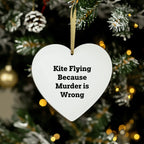 Kite Flying Gifts from Friends, Kite Flying Heart Ornament with Funny Quote, Perfect Christmas Unique Gift for Kite Flying Enthusiasts, Gifts for Kite Flying Lovers