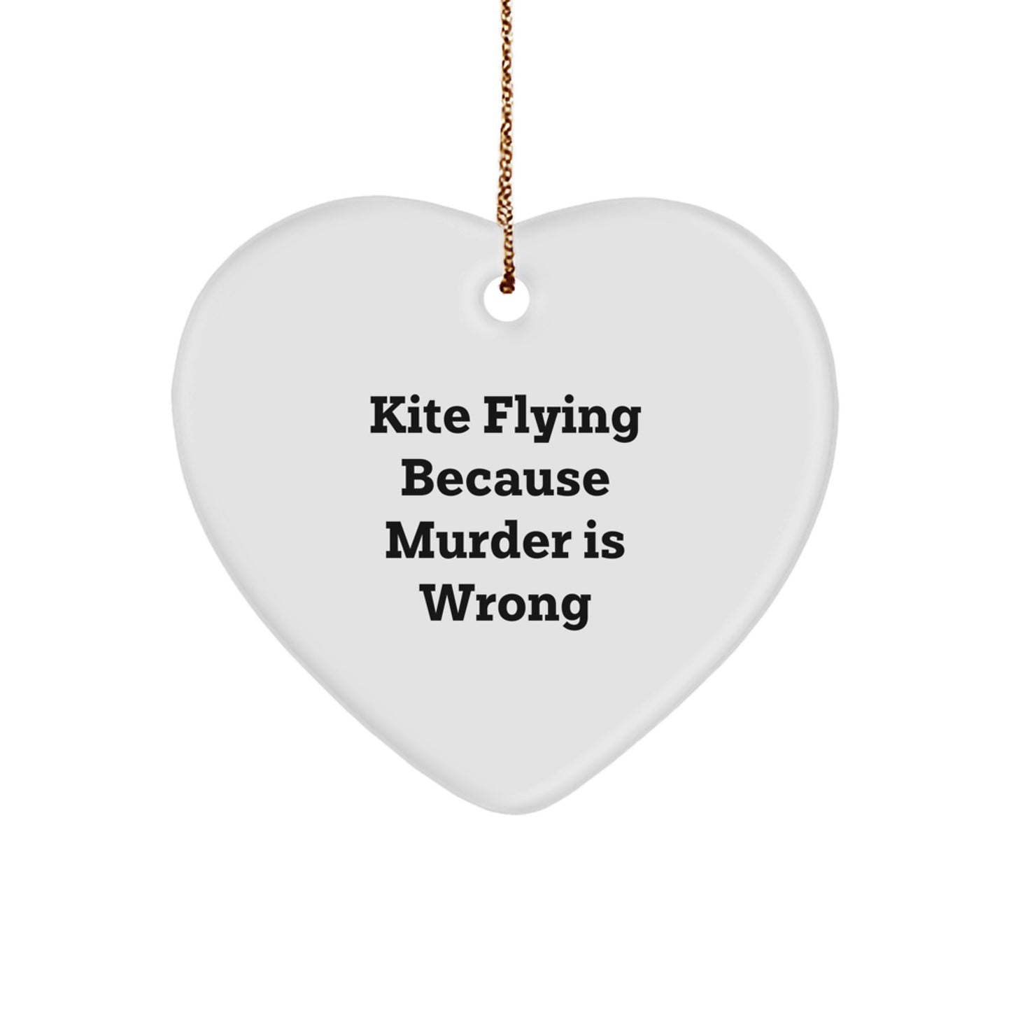 Kite Flying Gifts from Friends, Kite Flying Heart Ornament with Funny Quote, Perfect Christmas Unique Gift for Kite Flying Enthusiasts, Gifts for Kite Flying Lovers