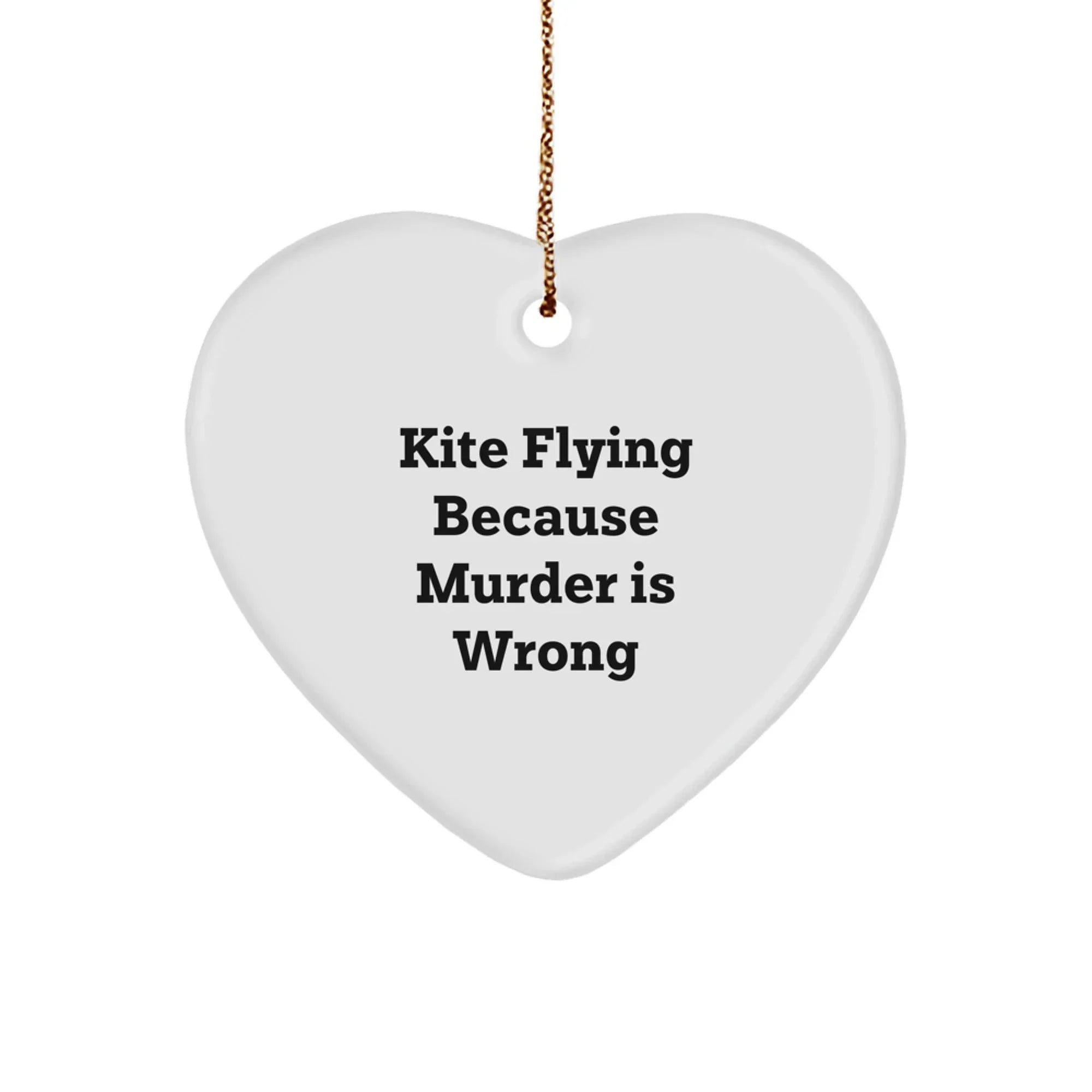 Kite Flying Gifts from Friends, Kite Flying Heart Ornament with Funny Quote, Perfect Christmas Unique Gift for Kite Flying Enthusiasts, Gifts for Kite Flying Lovers
