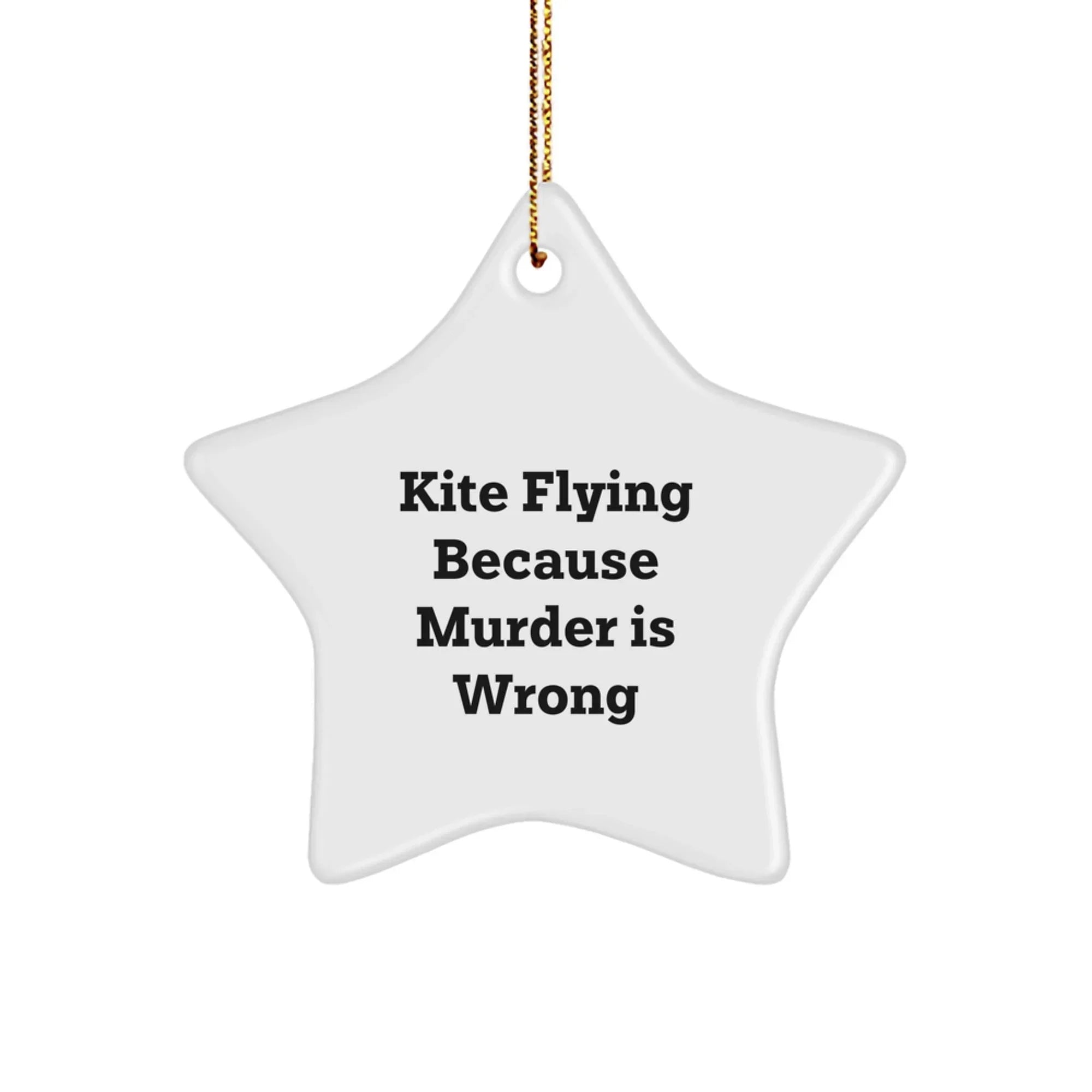 Kite Flying Star Ornament Gifts from Family, Friends, and Coworkers for Kite Flying Enthusiasts - Funny Quote