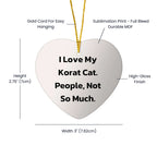 Korat Cat Lovers' Heart Ornament Gifts from Friends, Family, and Coworkers for Christmas
