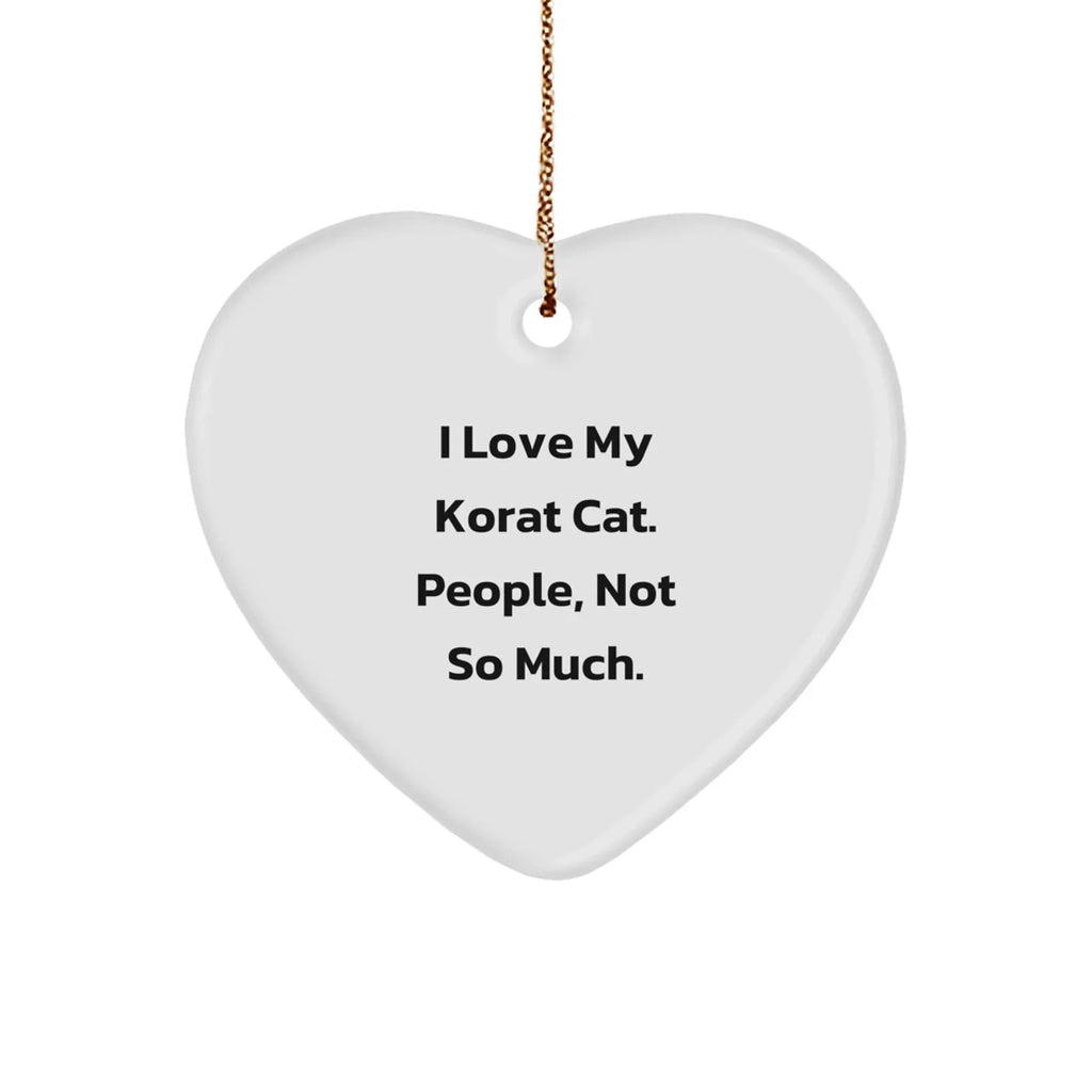 Korat Cat Lovers' Heart Ornament Gifts from Friends, Family, and Coworkers for Christmas
