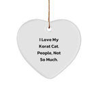 Korat Cat Lovers' Heart Ornament Gifts from Friends, Family, and Coworkers for Christmas