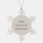 Korat Cat Mom Ever's Best Snowflake Ornament Gifts from Family for Christmas