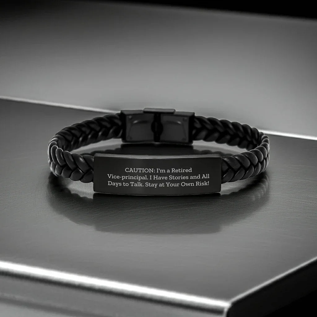 Funny Vice-principal Gifts: Interlaced Leather Bracelet for Him or Her, With Stories to Share and Memorable Days - Gifts from Friends, Family, or Coworkers