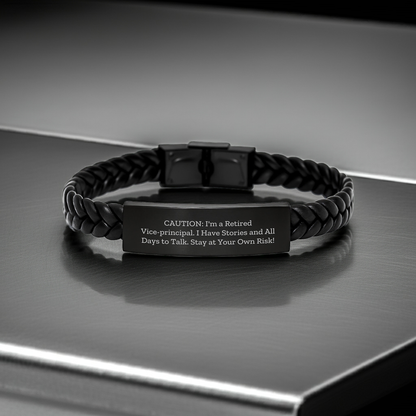 Funny Vice-principal Gifts: Interlaced Leather Bracelet for Him or Her, With Stories to Share and Memorable Days - Gifts from Friends, Family, or Coworkers