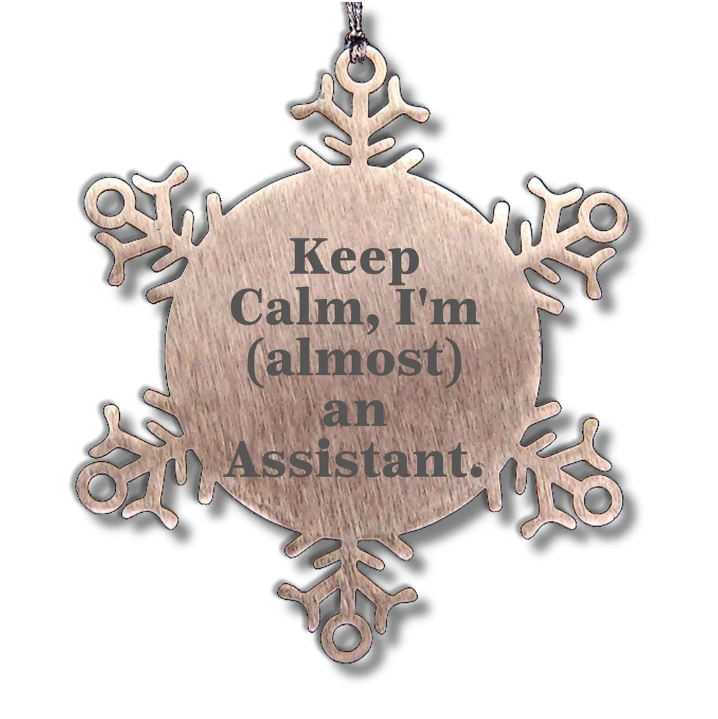Landscape Architect Snowflake Ornaments, Funny Quote Gifts from Friends to Coworkers, Keep Calm Almost a Landscape Architect, Christmas Unique Gifts